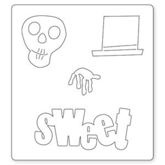 Sizzix Bigz die - Phrase, Sweet w/skull & top hat - Picture 4 of 7